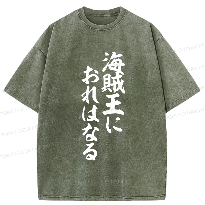 Tokyo-Tiger Funny Japanese Quotes Washed T-Shirt