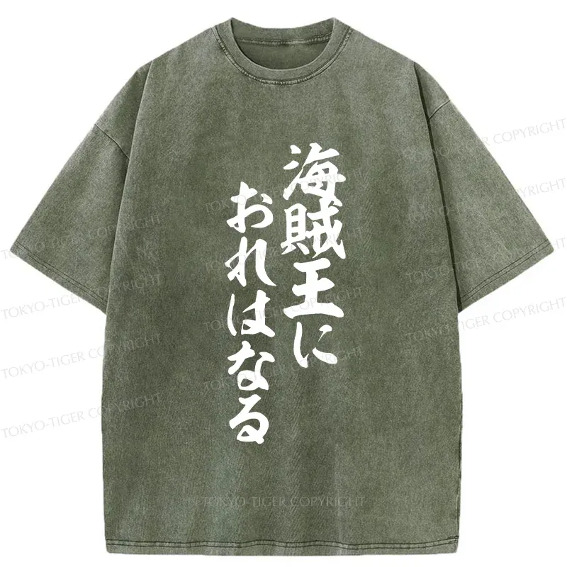 Tokyo-Tiger Funny Japanese Quotes Washed T-Shirt