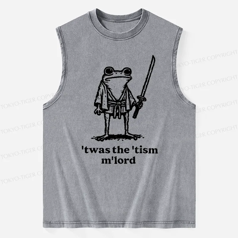 Tokyo-Tiger Focused Samurai Frog Washed Tank