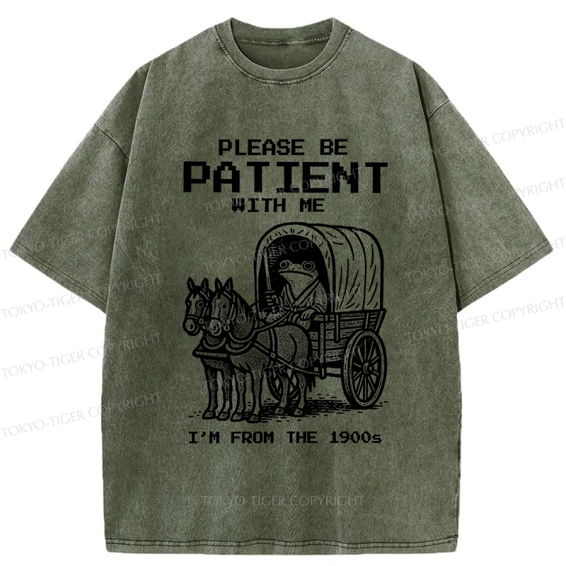 Tokyo-Tiger Please Be Patient With Me Washed T-Shirt