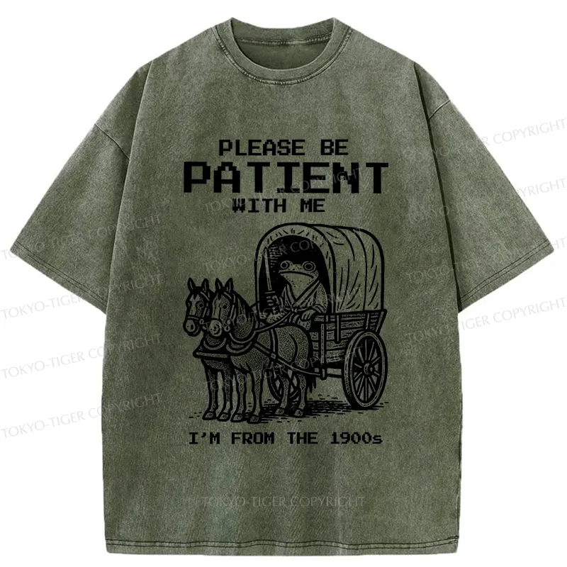 Tokyo-Tiger Please Be Patient With Me Washed T-Shirt