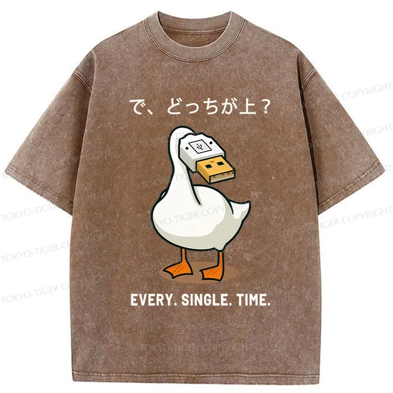 Tokyo-Tiger So Which One Is Better Washed T-Shirt