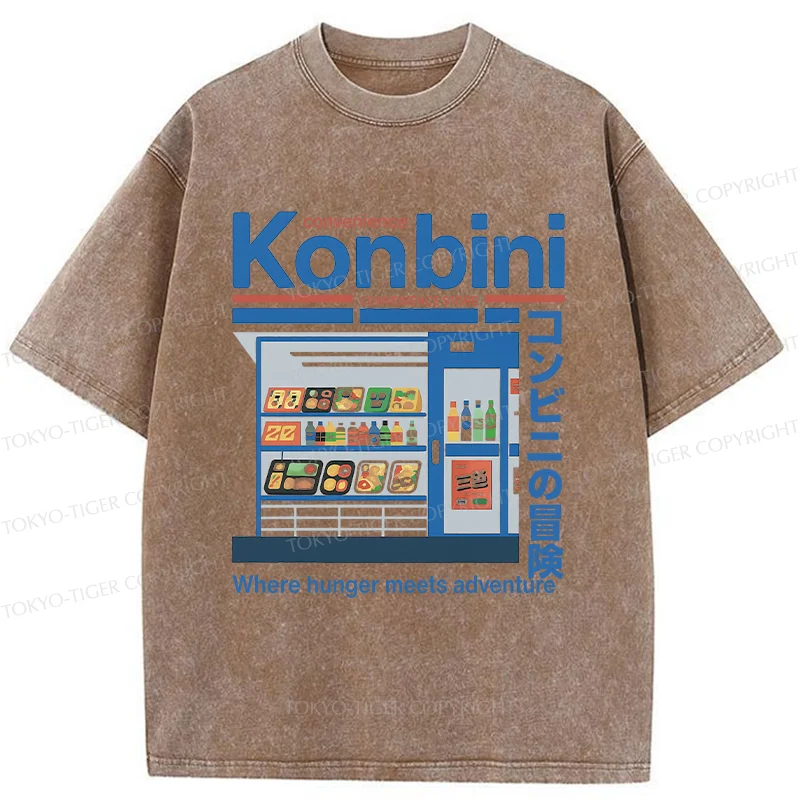 Tokyo-Tiger Japanese Convenience Store Washed T-Shirt