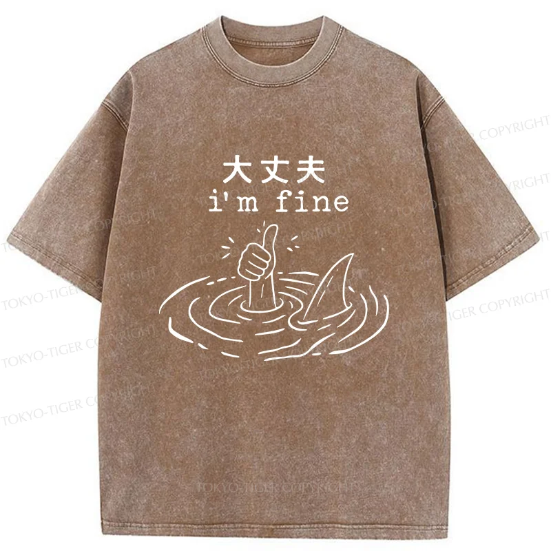 Tokyo-Tiger People In Danger Washed T-Shirt