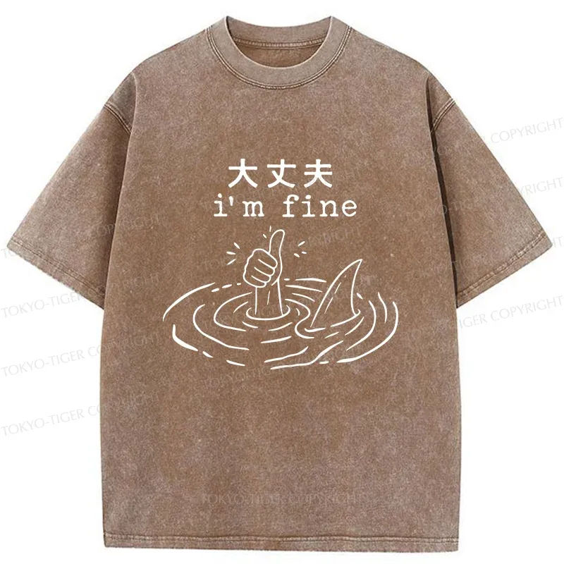 Tokyo-Tiger People In Danger Washed T-Shirt