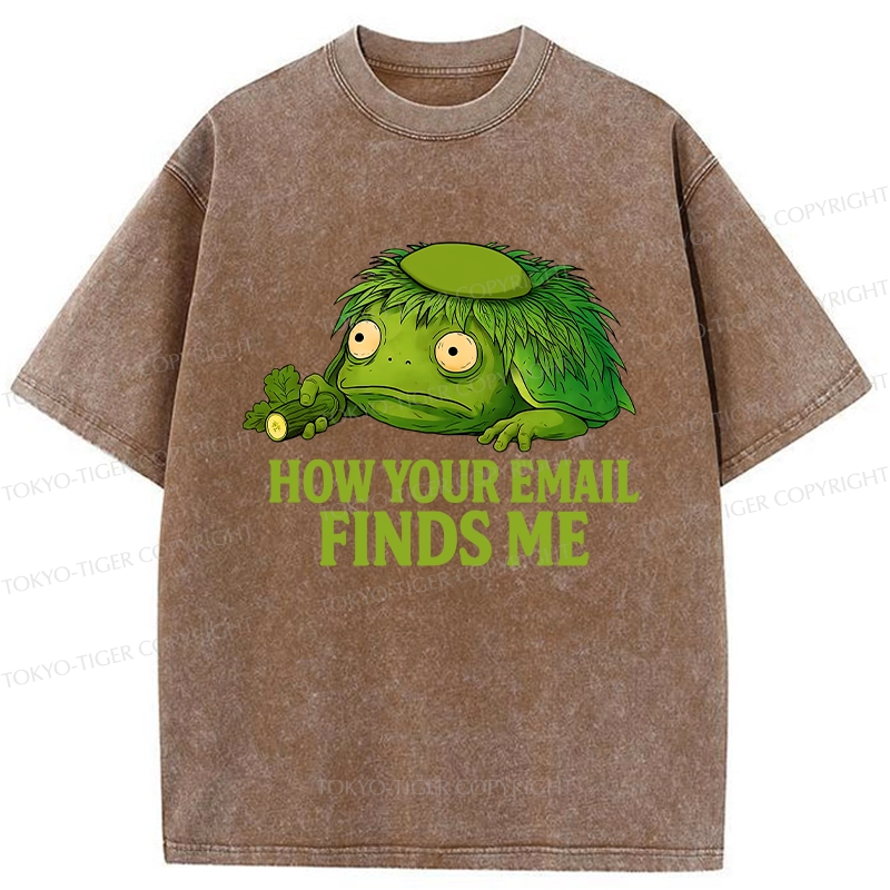 Tokyo-Tiger How Your Email Finds Me Washed T-Shirt