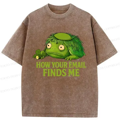 Tokyo-Tiger How Your Email Finds Me Washed T-Shirt
