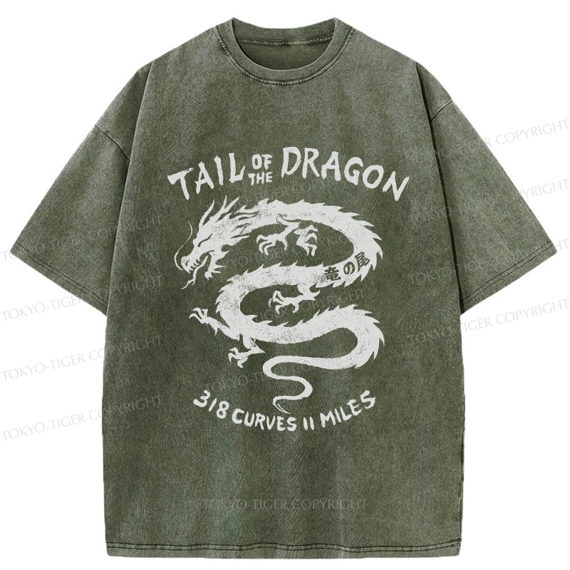 Tokyo-Tiger Tail Of The Dragon Washed T-Shirt
