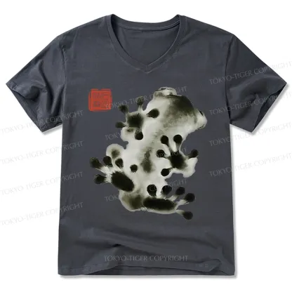 Tokyo-Tiger Ink Painting Frog V-Neck Classic T-Shirt