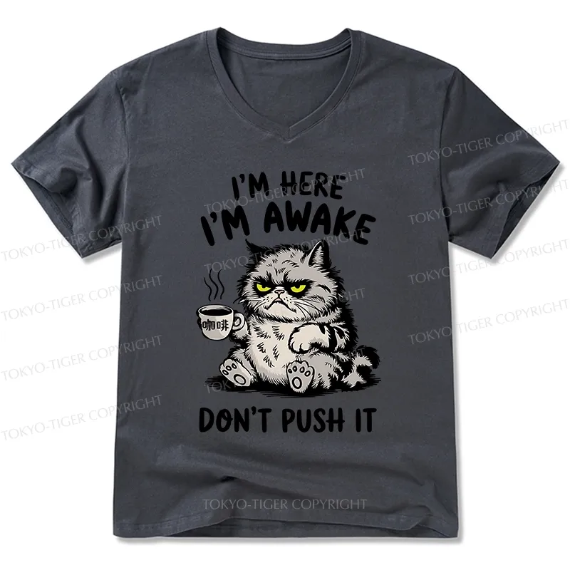 Tokyo-Tiger Tired Cat V-Neck Classic T-Shirt