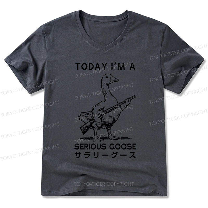Tokyo-Tiger Serious Stupid Goose V-Neck Classic T-Shirt