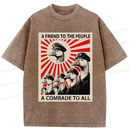 Tokyo-Tiger Comrade Goose Washed T-Shirt
