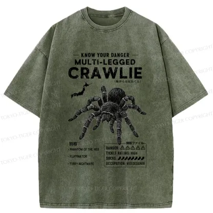 Tokyo-Tiger Scary Multi-Legged Crawlie Washed T-Shirt