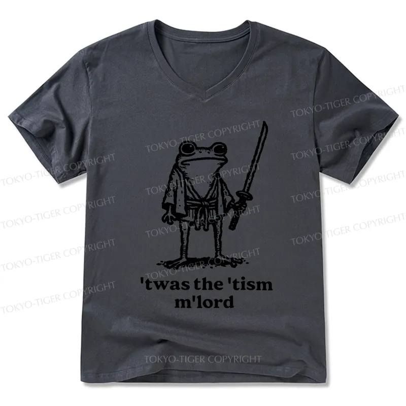 Tokyo-Tiger Focused Samurai Frog V-Neck Classic T-Shirt