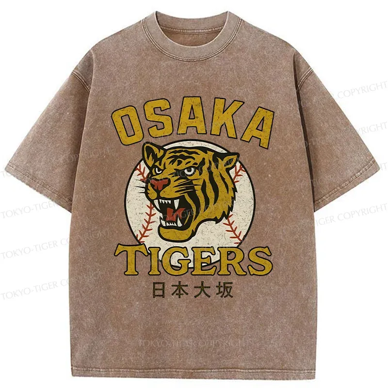 Tokyo-Tiger Funny Osaka Tigers Washed T-Shirt