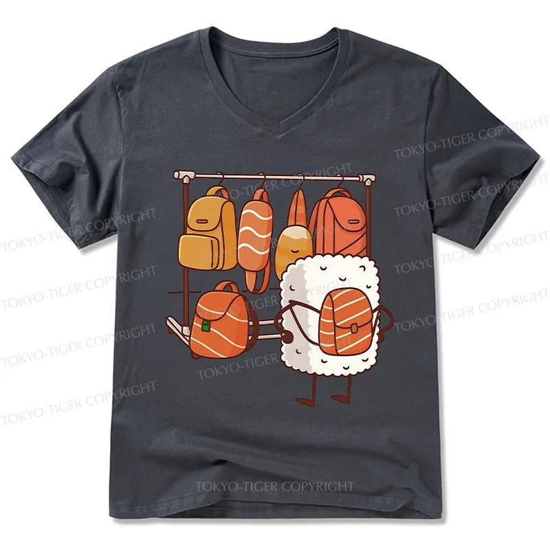 Tokyo-Tiger Sushi Is Selecting Backpacks V-Neck Classic T-Shirt