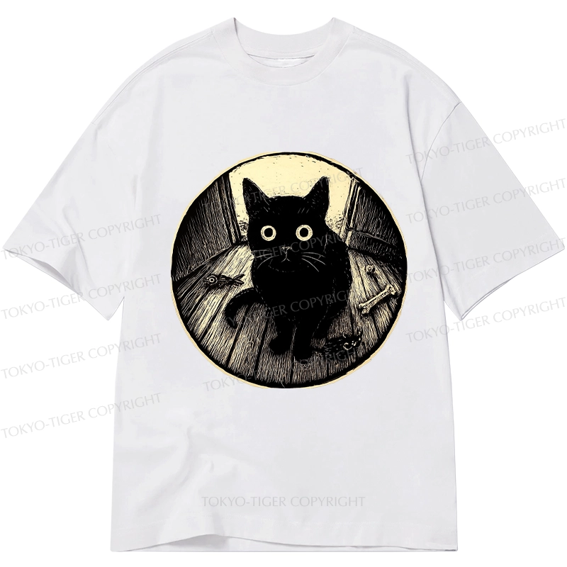 Tokyo-Tiger Waiting Black Cat Classic T-Shirt