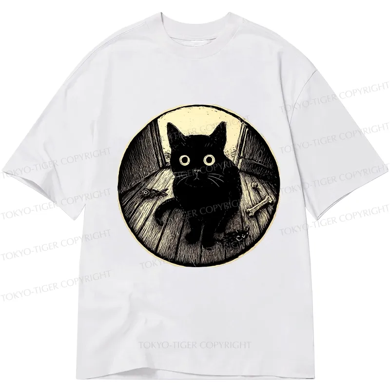 Tokyo-Tiger Waiting Black Cat Classic T-Shirt