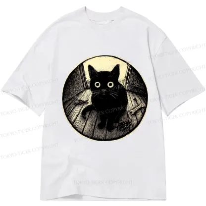 Tokyo-Tiger Waiting Black Cat Classic T-Shirt