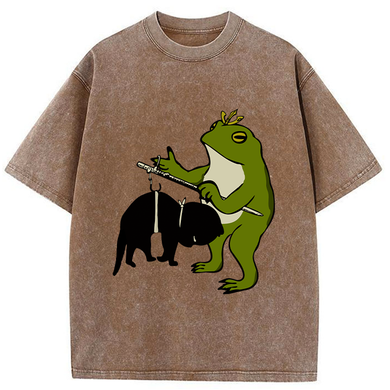 Tokyo-Tiger How Heavy Is This Cat Washed T-Shirt