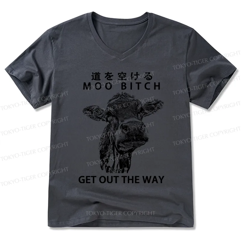Tokyo-Tiger Funny Cow V-Neck Classic T-Shirt