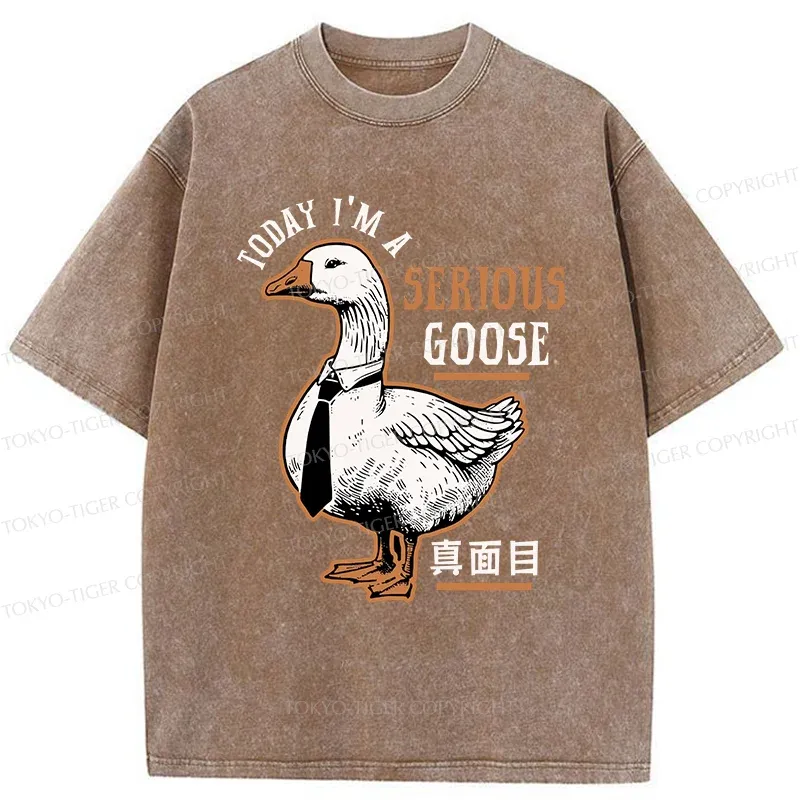 Tokyo-Tiger Japanese Serious Goose Washed T-Shirt