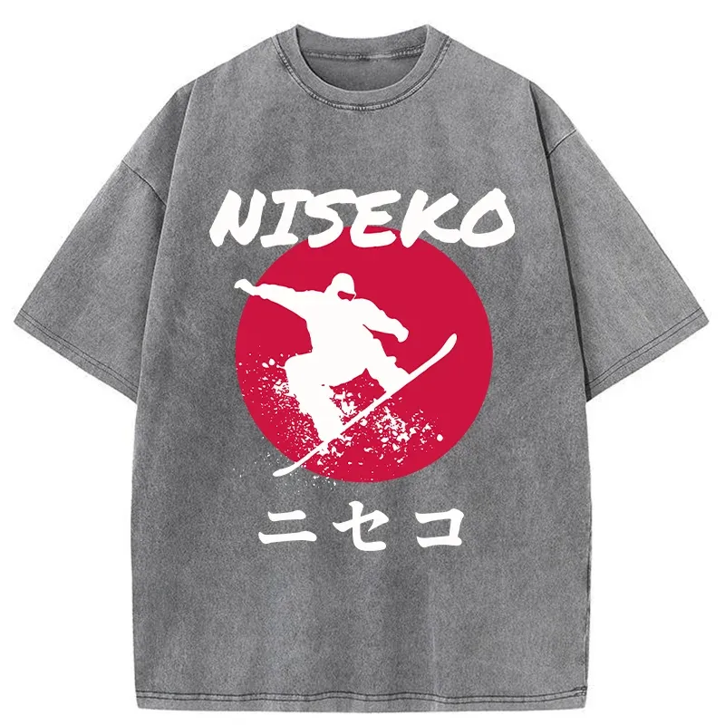 Tokyo-Tiger Niseko Snowboarding Washed T-Shirt