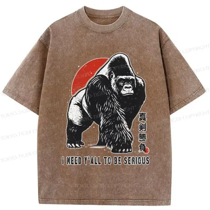 Tokyo-Tiger I Need Y'All To Be Serious Washed T-Shirt