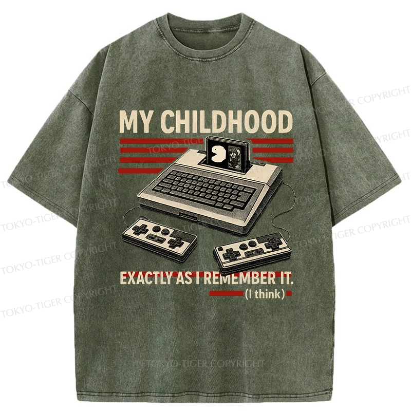 Tokyo-Tiger My Childhood Exactly As I Remember It Washed T-Shirt