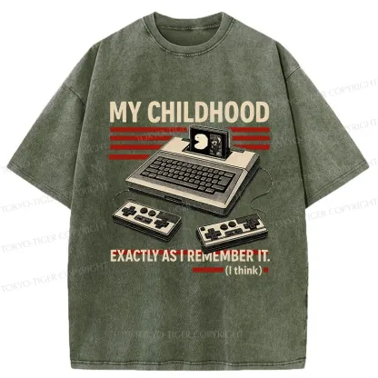 Tokyo-Tiger My Childhood Exactly As I Remember It Washed T-Shirt