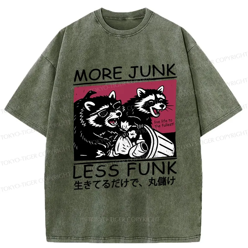 Tokyo-Tiger More Junk Less Funk Washed T-Shirt