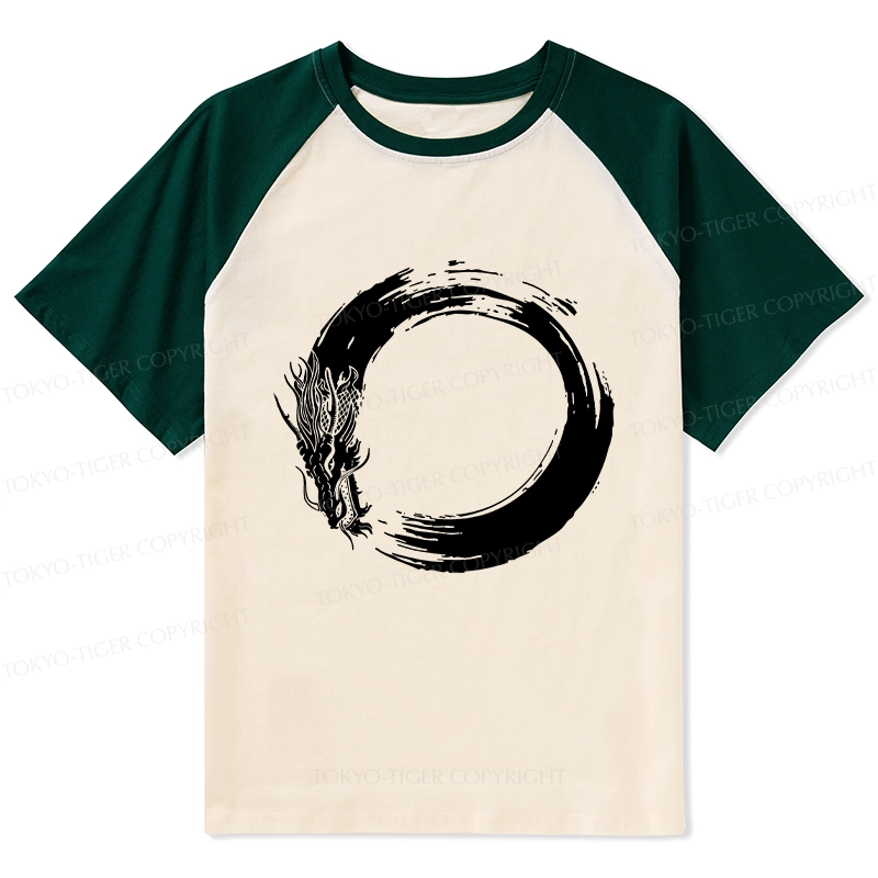 Tokyo-Tiger Dragon's Circle Raglan T-shirt