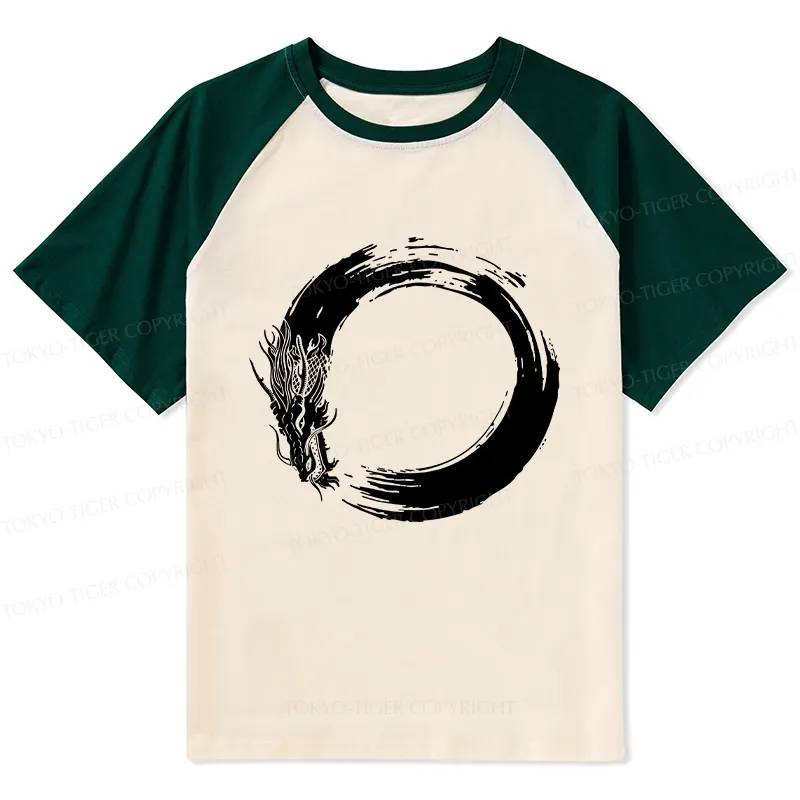 Tokyo-Tiger Dragon's Circle Raglan T-shirt