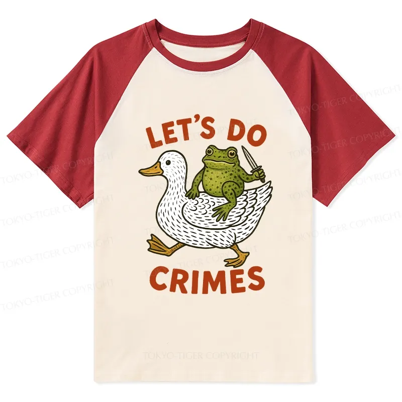 Tokyo-Tiger Frog Ready To Commit Crime Raglan T-shirt