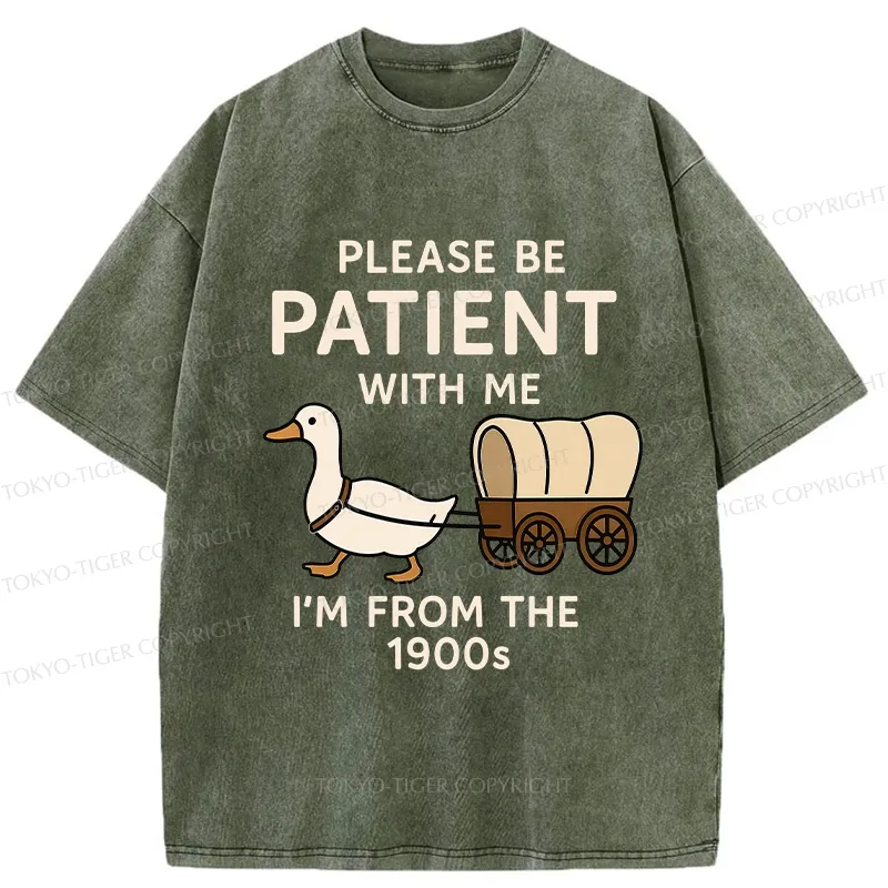 Tokyo-Tiger Please Be Patient With Me Funny Washed T-Shirt