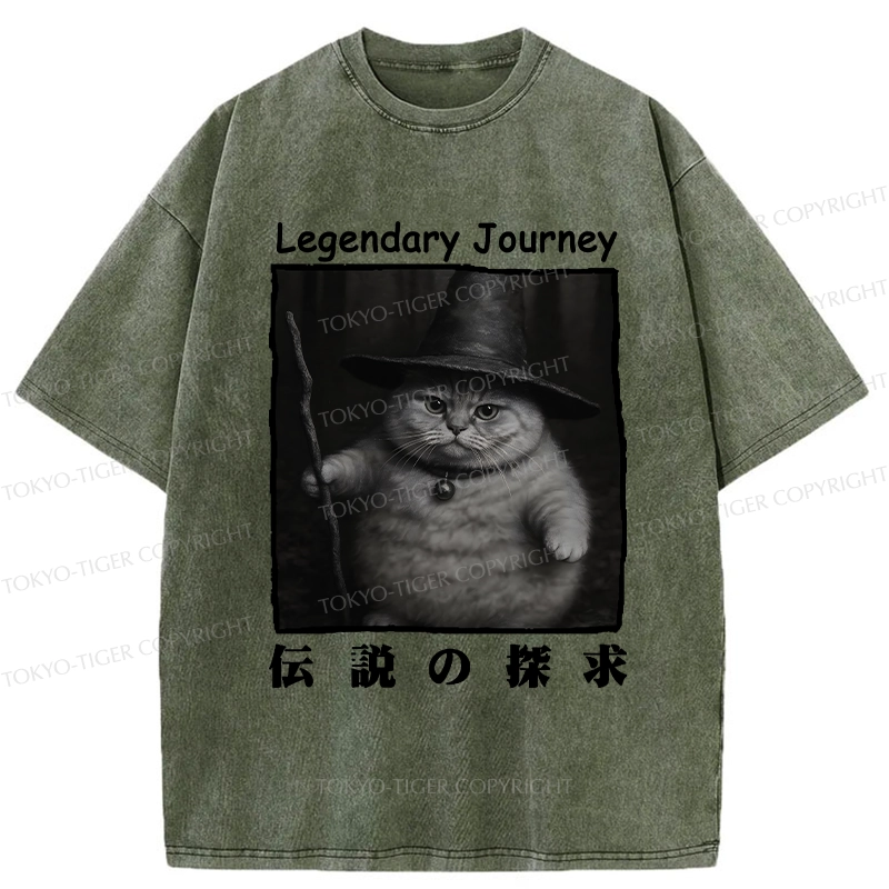 Tokyo-Tiger The Legendary Journey Of Cat Washed T-Shirt