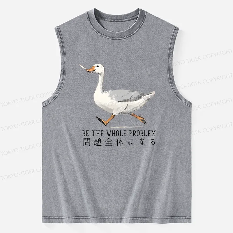 Tokyo-Tiger Running Stupid Goose Washed Tank