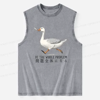 Tokyo-Tiger Running Stupid Goose Washed Tank