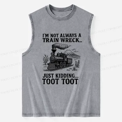 Tokyo-Tiger Funny Train Jokes Washed Tank