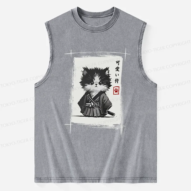 Tokyo-Tiger Kitten Samurai Washed Tank