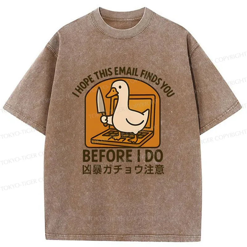 Tokyo-Tiger Goose With A Knife Washed T-Shirt