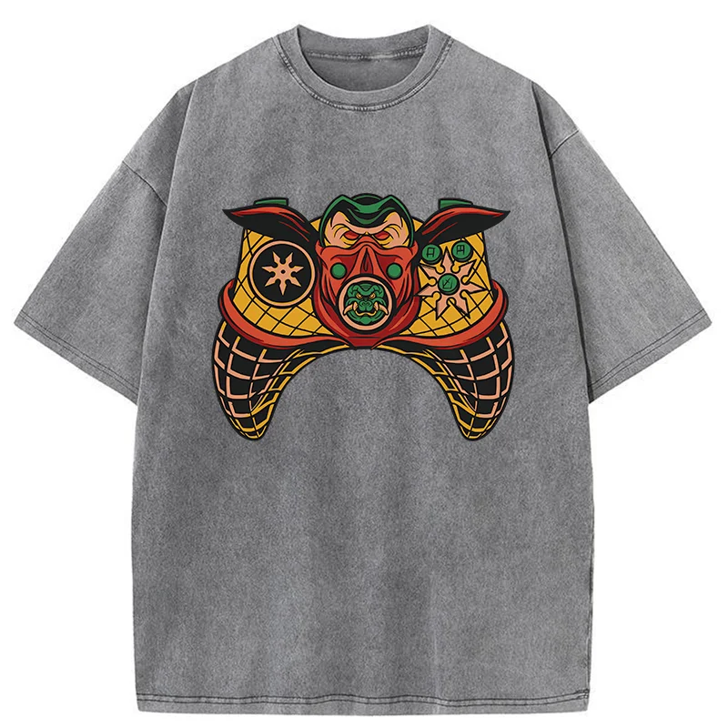 Tokyo-Tiger Ninja Gamepad Washed T-Shirt