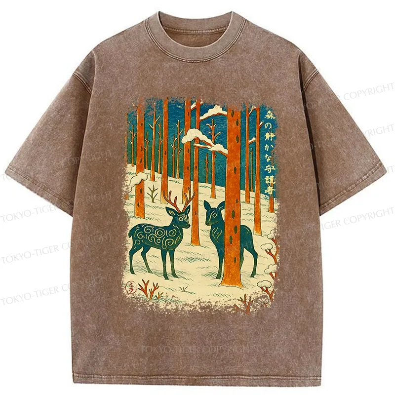 Tokyo-Tiger The Forest's Honorable Guardian Washed T-Shirt