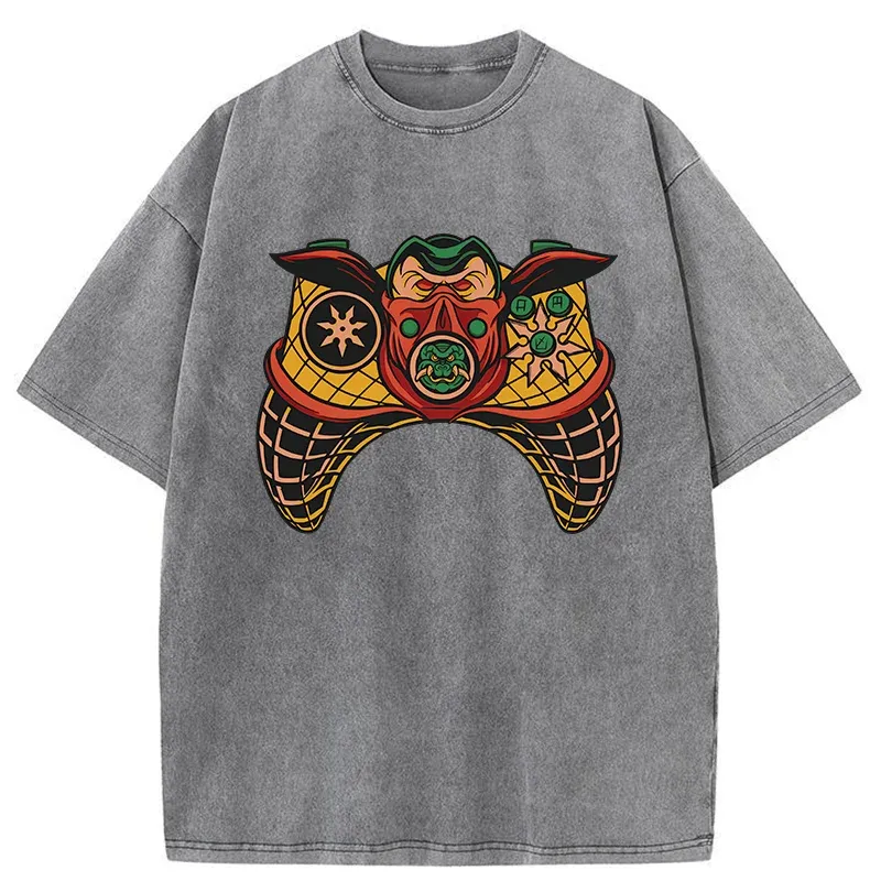 Tokyo-Tiger Ninja Gamepad Washed T-Shirt