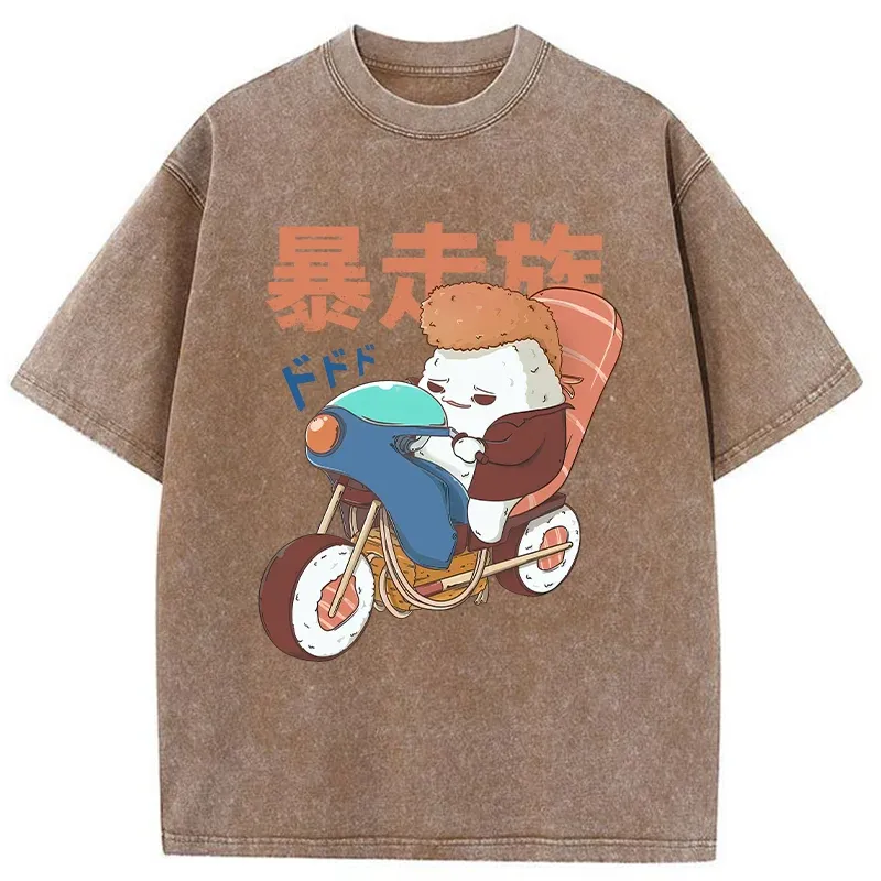 Tokyo-Tiger Motorcycle Gang Washed T-Shirt