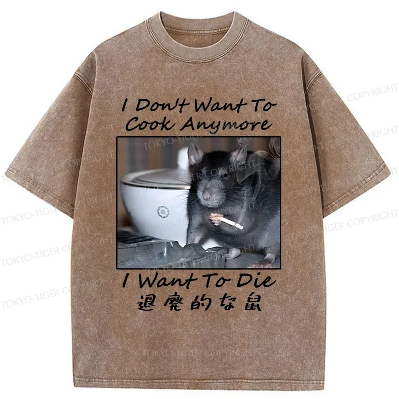 Tokyo-Tiger Decadent Mouse Washed T-Shirt