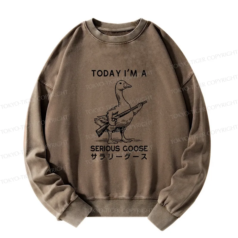 Tokyo-Tiger Serious Stupid Goose Washed Sweatshirt