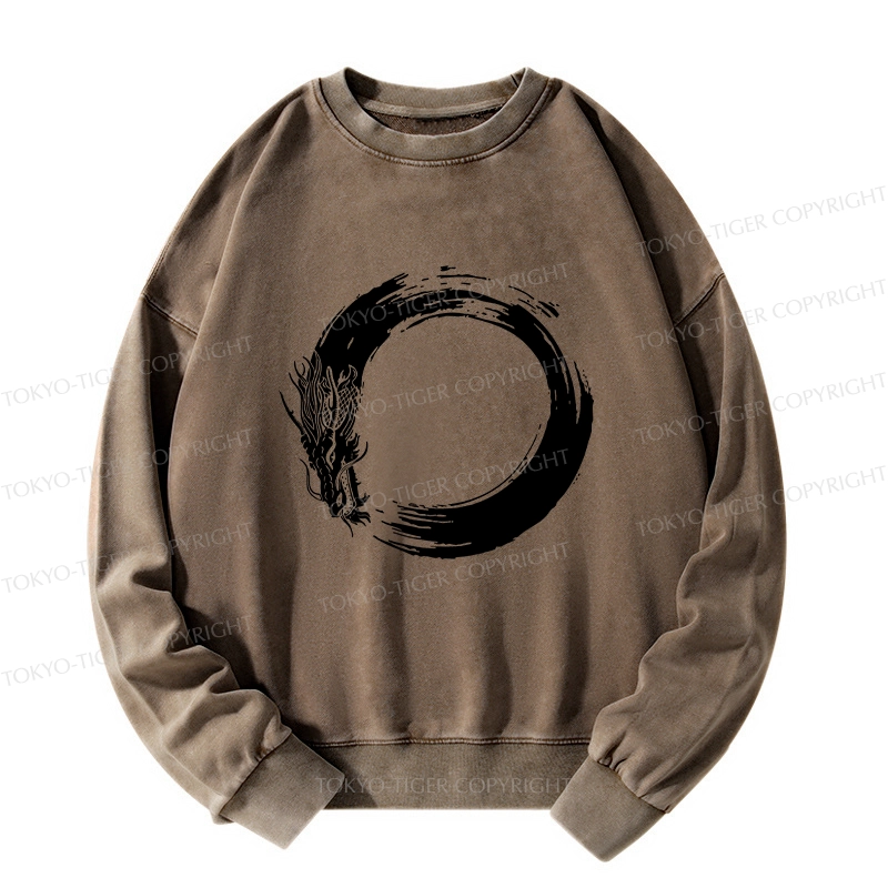 Tokyo-Tiger Dragon's Circle Washed Sweatshirt