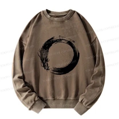 Tokyo-Tiger Dragon's Circle Washed Sweatshirt