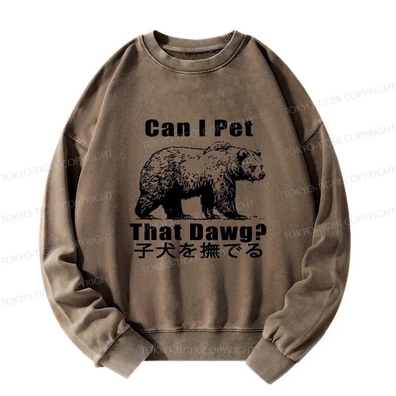 Tokyo-Tiger Pet The Bear Washed Sweatshirt